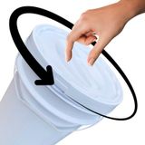 Balde 20 Litros Tampa Rosqueavel Para Açougues - Kit 12 Pçs