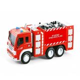 Carrinho De Fricção Bombeiro Miniatura City Rescue Som Luz
