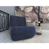 Poltrona Para Sala De Estar 104cm X 87 Moderno Azul