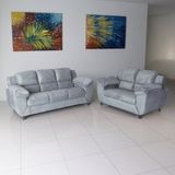Conjunto De Sofás 3 E 2 Lugares Clássico Cinza