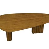 Mesa Para Sala De Jantar Com Tampo Orgânico 75x90x180cm Freijó