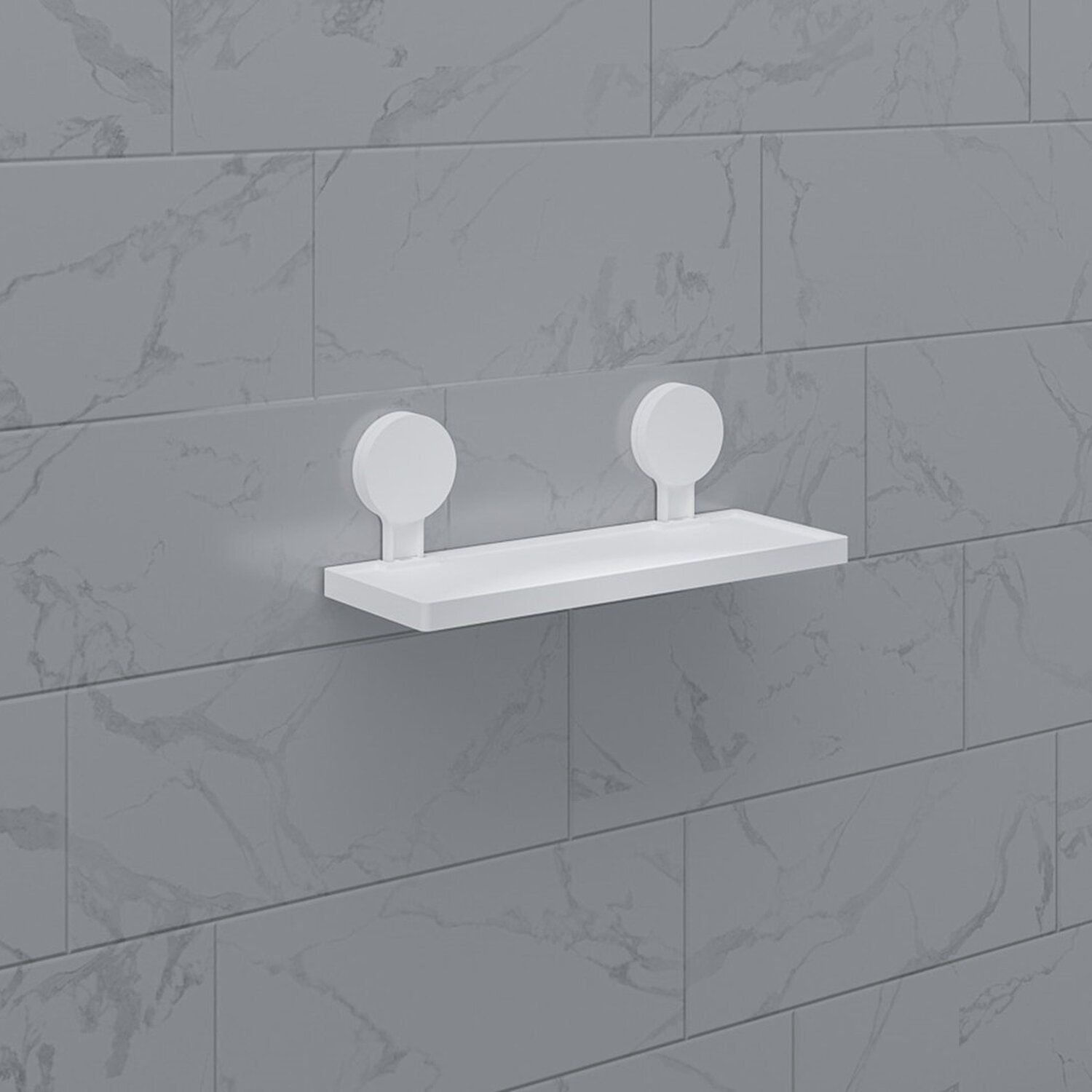 Prateleira Para Banheiro Com Adesivo 32,1cm Branco
