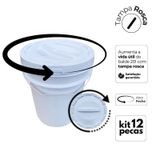 Balde Com Alta Durabilidade 20l C - Kit 12 Pçs