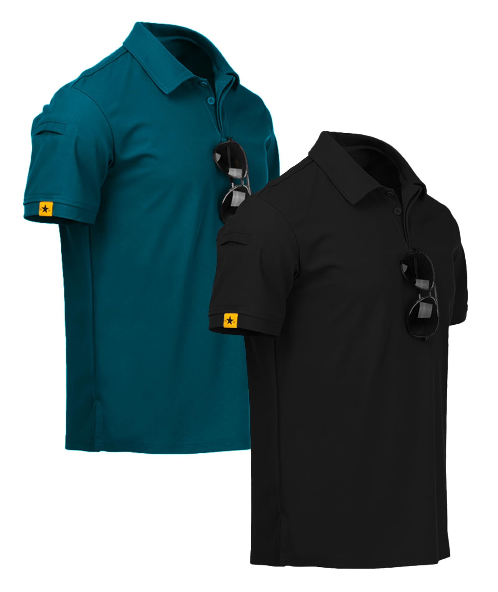 Camisas Polo Masculinas Zity, Pacote Com 2, Manga Curta Para Esportes De Golfe