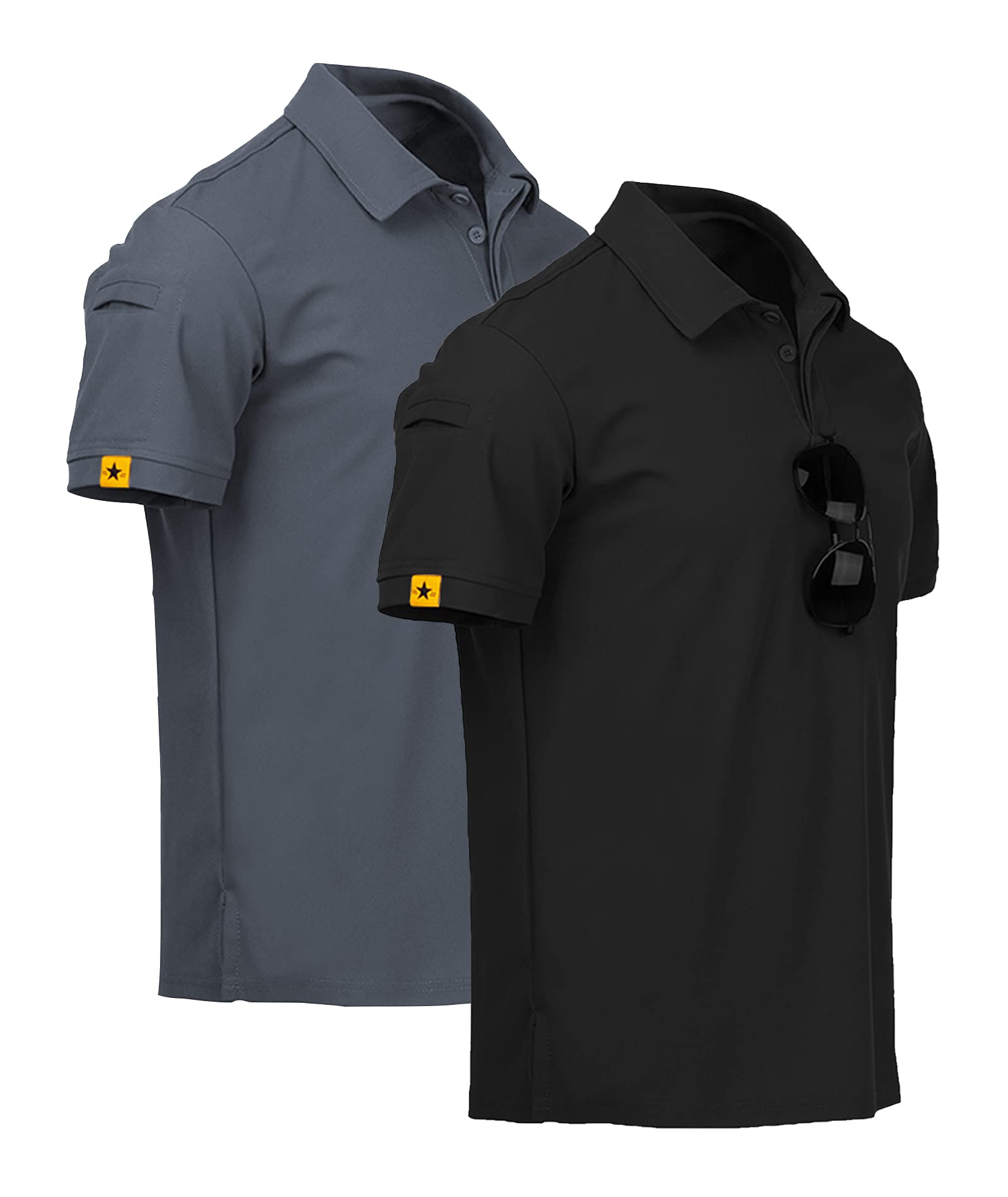 Camisas Polo Masculinas Zity, Pacote Com 2 Unidades, Manga Curta, Performance
