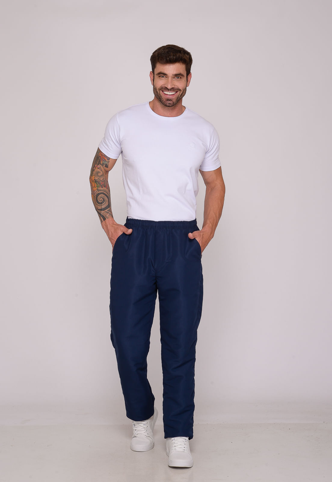 Calça Masculina Nylon Azul Marinho 7942