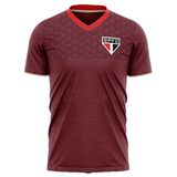 Camisa São Paulo Oficial Poliester Bordô Digno Braziline - Bordô - M