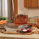 Kit Profissional Panela Caçarola Frigideira Titânio / Cerâmica Antiaderente Completa