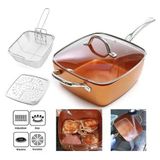 Kit Profissional Caçarola Antiaderente Maxchef Frigideira Titânio Cerâmica Cobre