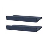 Kit 2 Prateleiras Porta Quadros 30 X 10cm Azul Suporte