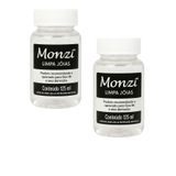 Kit 2 Limpa Jóias Ouro Puro 18k Monzi 125ml Grande Liquido