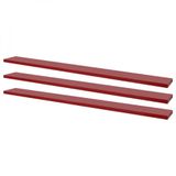 Kit 3 Prateleiras 90 X 15cm Vermelha Suporte Invisível