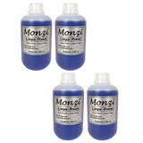 Kit 4 Limpa Prata 925 Monzi 1 Litro Grande 1000ml Limpeza