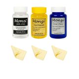 Kit Completo 3 Monzi 125ml Limpa Chapeados Prata Ouro + 3