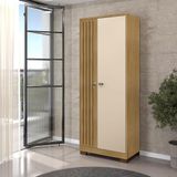 Armário Multiuso Ambiente Versatill 2 Portas Com Chave Carvalho Americano Off White - Incorplac