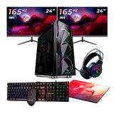 Kit Pc Gamer Amd Ryzen 5 5600g 16gb 3050 8gb Ssd 1tb 240gb M.2 500w 80 Plus 2 Monitores Neologic 165hz Neologic Nli85849