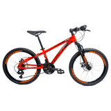 Bicicleta Aro 24 Rino Everest Freio Disco 21v Câmbio Shimano - Laranja Neon - 13