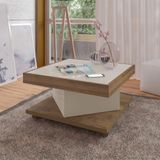 Mesa De Centro Artely Saara Cor Pinho Off White