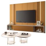 Home Suspenso Empire Cinamomo Off White E Kit Mesa De Centro Sky Off White- Hb Móveis