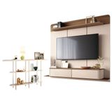 Home Suspenso Galax Castanho Off White E Aparador Infinity Off White- Hb Móveis