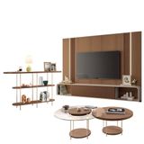 Home Suspenso Empire Castanho Off White E Aparador Infinity E Kit Mesa De Centro Sky Castanho- Hb Móveis