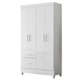 Guarda Roupa Infantil Madri 4 Portas Branco Flex - Moval