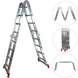Escada Multifuncional De Aluminio 4x4 16d. 13 Em 1 Botafogo