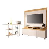 Estante Home Theater Quantum Off White Cinamomo E Aparador Infinity Off White - Hb Móveis