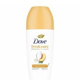 Desodorante Antitranspirante Roll On Dove Fresh Care Pêssego &amp; Leite De Arroz 50ml