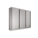Guarda Roupa Casal 3 Portas De Correr E 6 Gavetas Diamond/londres Neve - Novo Horizonte
