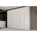 Guarda Roupa Casal 6 Portas E 8 Gavetas Bragaça/coimbra Neve - Novo Horizonte