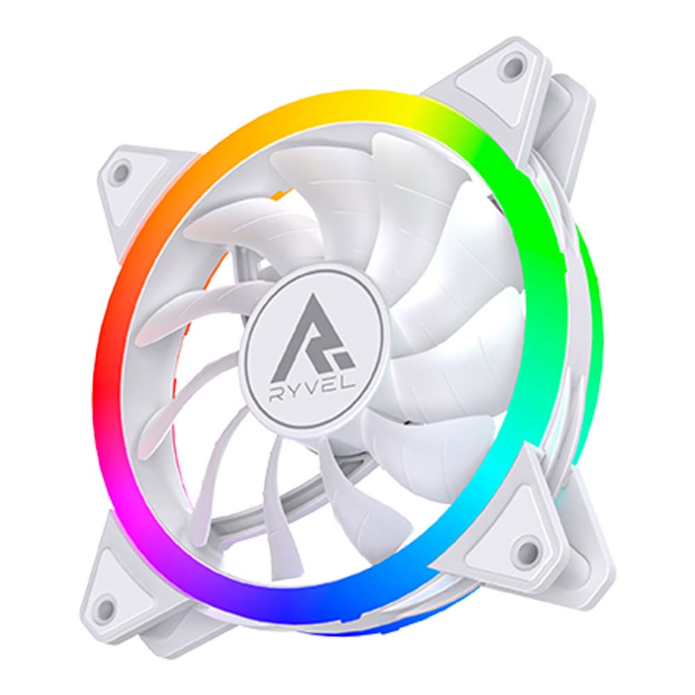 Cooler Fan Ryvel 120mm Argb 5v Luna Branco - Ry-fn-ln-wt-5v U Unica Unica