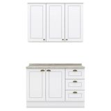 Armario Aereo E Balcao 120 Cm Ce169 Americana Branco Calcare Henn