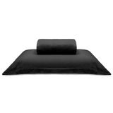 Jogo De Cama Buettner Solteiro Malha Liso 2 Peças Image Preto
