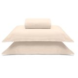 Jogo De Cama Buettner King Malha 100% Algodao Liso 3 Peças Image Perola