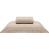 Jogo De Cama Buettner Solteiro Malha Liso 2 Peças Image Bege
