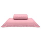 Jogo De Cama Buettner Solteiro Malha Liso 2 Peças Image Rose