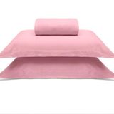 Jogo De Cama Buettner King Malha 100% Algodao Liso 3 Peças Image Rose