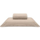 Jogo De Cama Buettner Solteiro King Malha Liso 2 Peças Image Bege