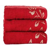 Toalha De Rosto Lmpeter Guadalupe 48cm X 80cm Sangria - 03 Unidades
