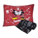 Jogo De Cama Portallar Solteiro Joy Malha Mista Estampado Disney 2 Peças Jadore Black Red Preto