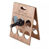 Suporte P/ Vinhos Em Madeira Adega Retrátil Decorativa P/ 6 Garrafas, Mesa Ou Bancada Premium!