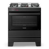 Fogão A Gás Mesa Inox Super Chama Tampa De Vidro Forno 84l Limpa Fácil E Acendimento Automático Ideal Top T5iap Cor Preto 5 Bocas Bivolt