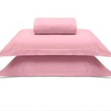 Jogo De Cama Buettner Queen Malha 100% Algodao Liso 3 Peças Image Rose