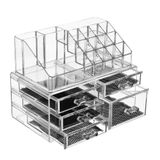 Organizador De Maquiagem Acrílico 5 Gavetas E 16 Divisórias Praticidade Para Batons E Cosméticos!