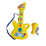 Guitarra E Microfone Infantil Com Som E Luz Menina Menino