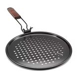 Panela Churrasqueira Antiaderente Com Grelha Retrátil Ideal Para Churrasco, Pizza E Peixes!