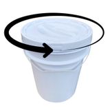 Balde Para Colocar Ração 20l Tampa Rosca - Kit 13 Pçs