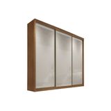 Guarda Roupa Casal 3 Portas De Correr E 6 Gavetas Diamond/londres Cumaru/fendi 25 - Novo Horizonte