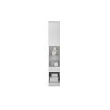 Mesa De Cabeceira Modulada Armário De Rizon/linea C/ 1 Porta E 1 Gaveta Neve - Novo Horizonte